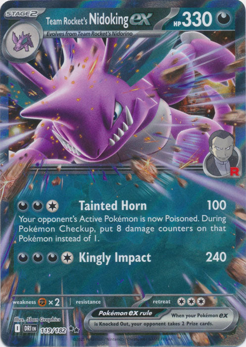 Team Rocket's Nidoking ex : DESTINED RIVALS - 119/182