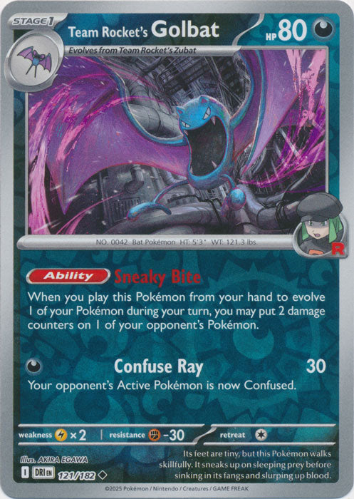 Team Rocket's Golbat : DESTINED RIVALS (Reverse holo) - 121/182