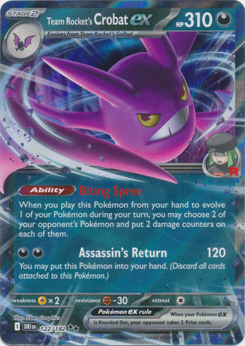 Team Rocket's Crobat ex : DESTINED RIVALS - 122/182