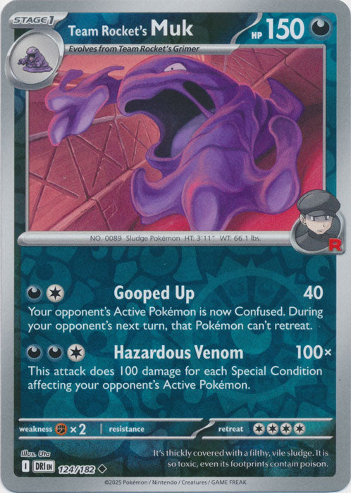 Team Rocket's Muk : DESTINED RIVALS (Reverse holo) - 124/182