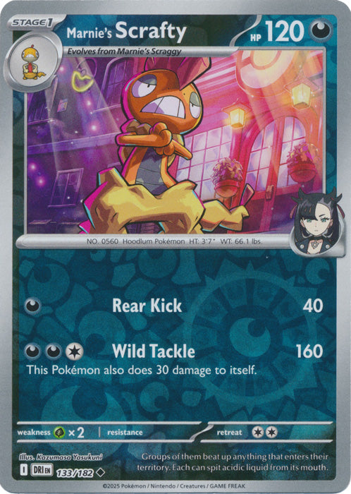 Marnie's Scrafty : DESTINED RIVALS (Reverse holo) - 133/182