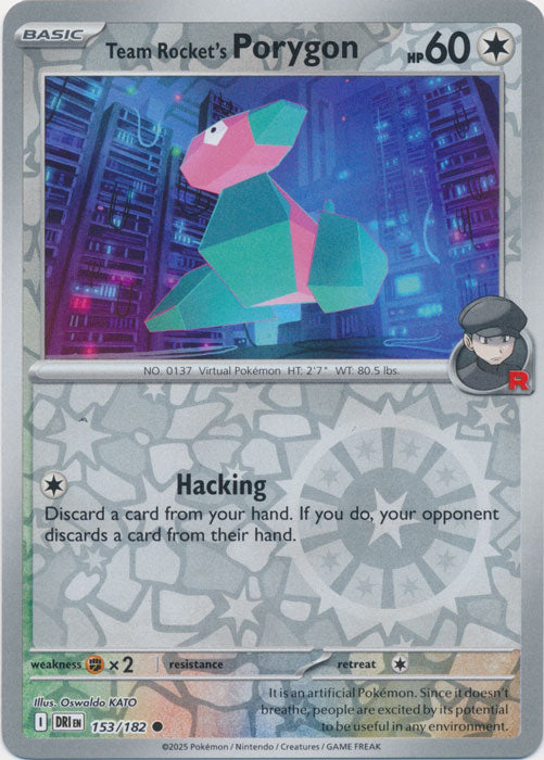 Team Rocket's Porygon : DESTINED RIVALS (Reverse holo) - 153/182