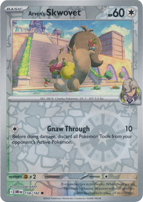 Arven's Skwovet : DESTINED RIVALS (Reverse holo) - 158/182
