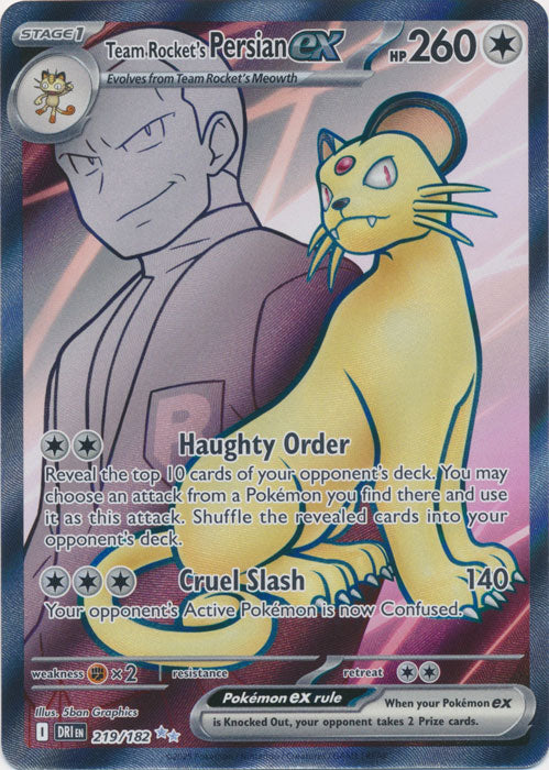 Team Rocket's Persian ex : DESTINED RIVALS - 219/182
