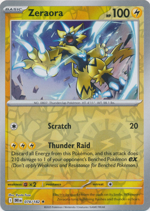 Zeraora : DESTINED RIVALS (Reverse holo) - 078/182