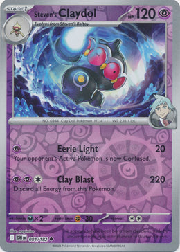 Steven's Claydol : DESTINED RIVALS (Reverse holo) - 084/182