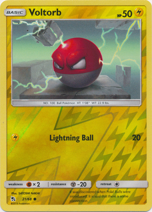 Voltorb : HIDDEN FATES (Reverse holo) - 21/68