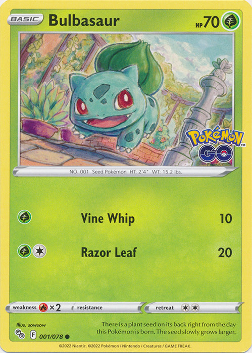Bulbasaur : POKEMON GO - 001/078