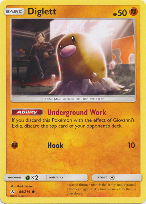 Diglett : UNBROKEN BONDS - 85/214