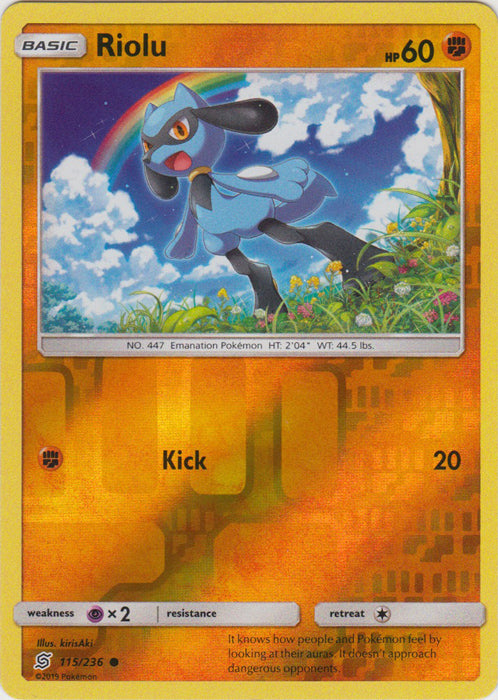 Riolu : UNIFIED MINDS (Reverse holo) - 115/236