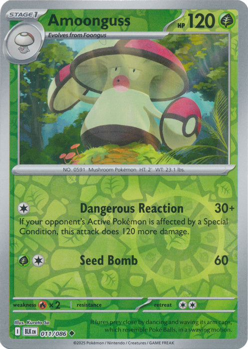 Amoonguss : BLACK BOLT (Reverse holo) - 011/086