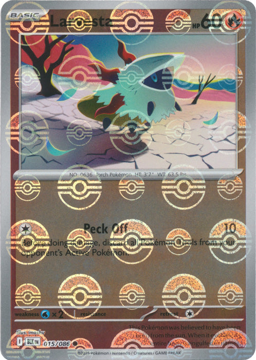 Larvesta : BLACK BOLT (Pokeball Reverse holo) - 015/086