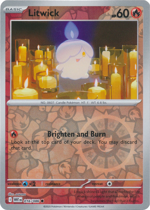 Litwick : WHITE FLARE (Reverse holo) - 016/086