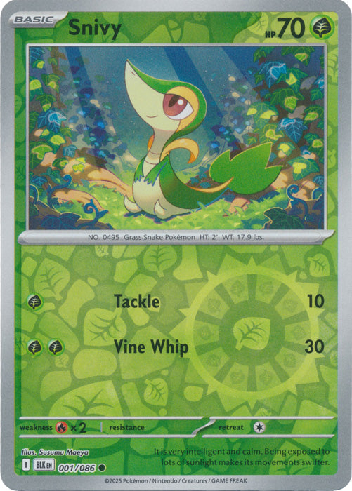 Snivy : BLACK BOLT (Reverse holo) - 001/086