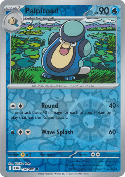 Palpitoad : BLACK BOLT (Reverse holo) - 020/086