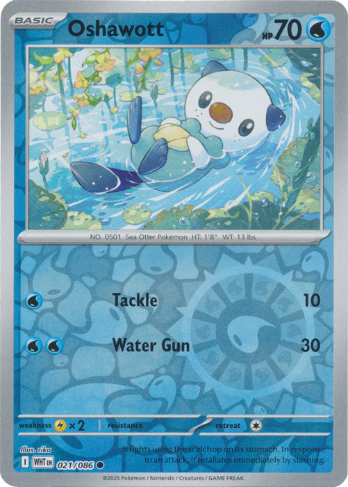 Oshawott : WHITE FLARE (Reverse holo) - 021/086