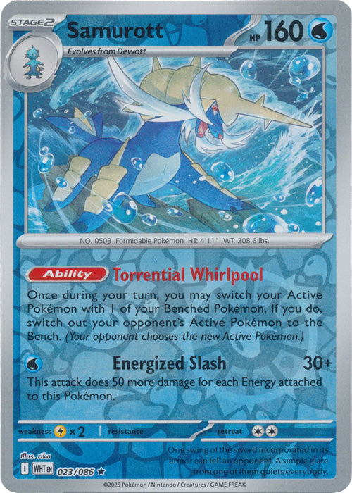 Samurott : WHITE FLARE (Reverse holo) - 023/086