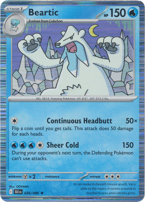 Beartic : BLACK BOLT (Holo) - 026/086