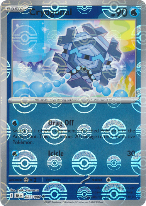 Cryogonal : BLACK BOLT (Pokeball Reverse holo) - 027/086