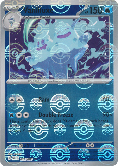 Vanilluxe : WHITE FLARE (Pokeball Reverse holo) - 029/086