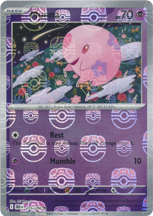 Munna : BLACK BOLT (Masterball Reverse holo) - 035/086