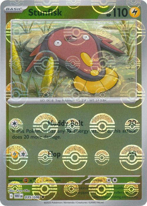 Stunfisk : WHITE FLARE (Pokeball Reverse holo) - 035/086