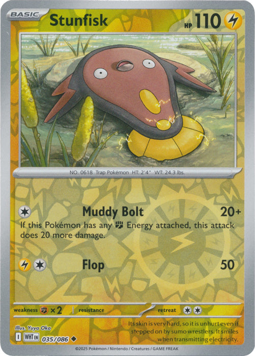 Stunfisk : WHITE FLARE (Reverse holo) - 035/086