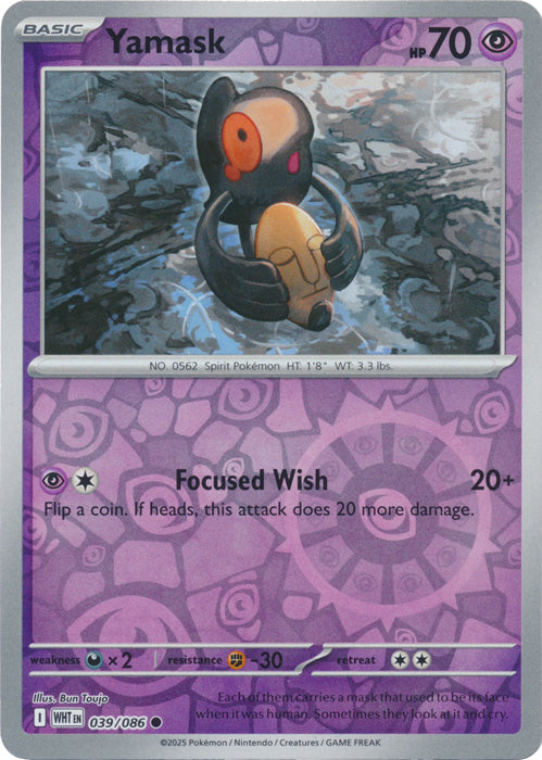 Yamask : WHITE FLARE (Reverse holo) - 039/086