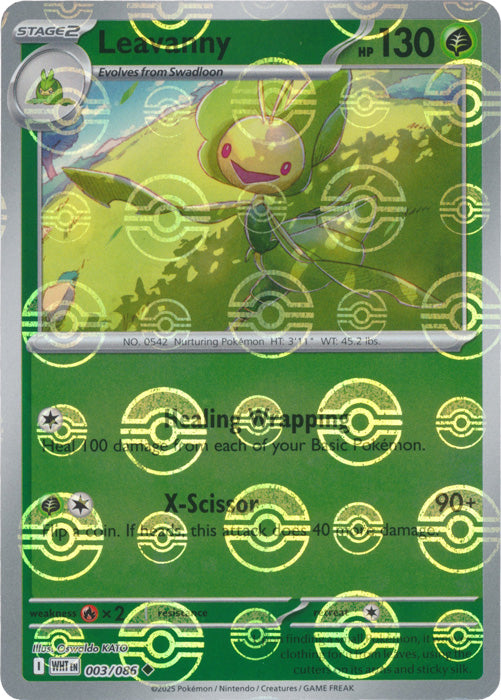 Leavanny : WHITE FLARE (Pokeball Reverse holo) - 003/086