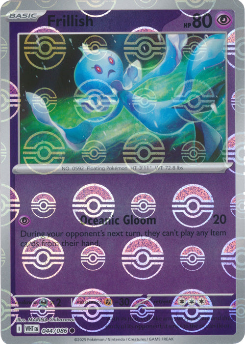 Frillish : WHITE FLARE (Pokeball Reverse holo) - 044/086