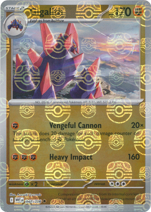 Gigalith : WHITE FLARE (Masterball Reverse holo) - 048/086
