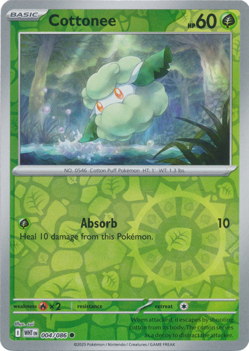 Cottonee : WHITE FLARE (Reverse holo) - 004/086