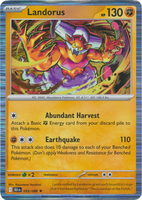Landorus : BLACK BOLT (Holo) - 053/086