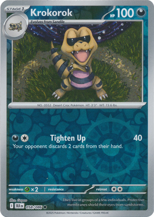 Krokorok : BLACK BOLT (Reverse holo) - 058/086