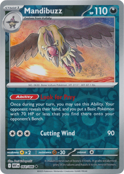 Mandibuzz : WHITE FLARE (Reverse holo) - 064/086