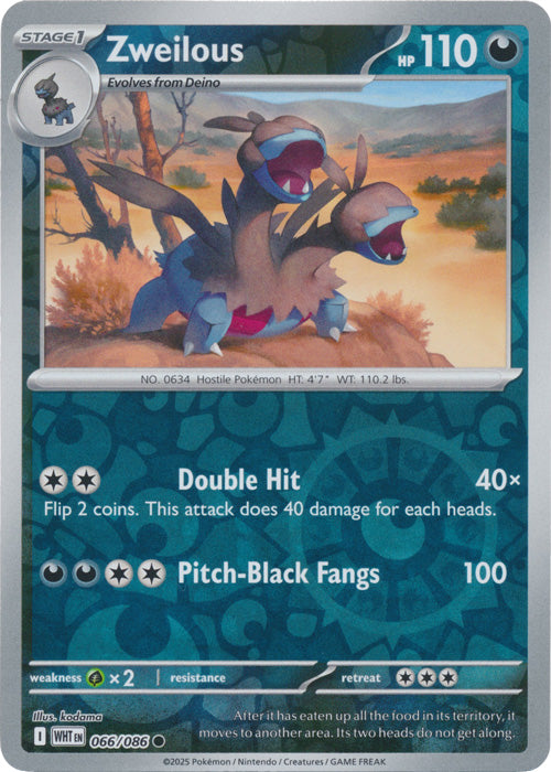 Zweilous : WHITE FLARE (Reverse holo) - 066/086