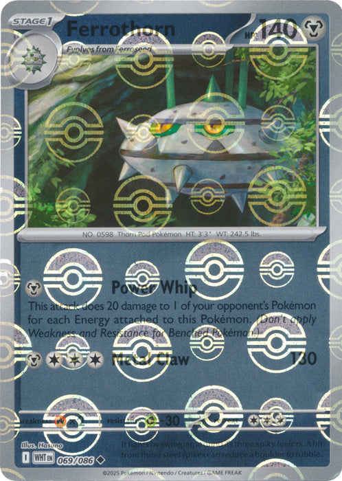 Ferrothorn : WHITE FLARE (Pokeball Reverse holo) - 069/086
