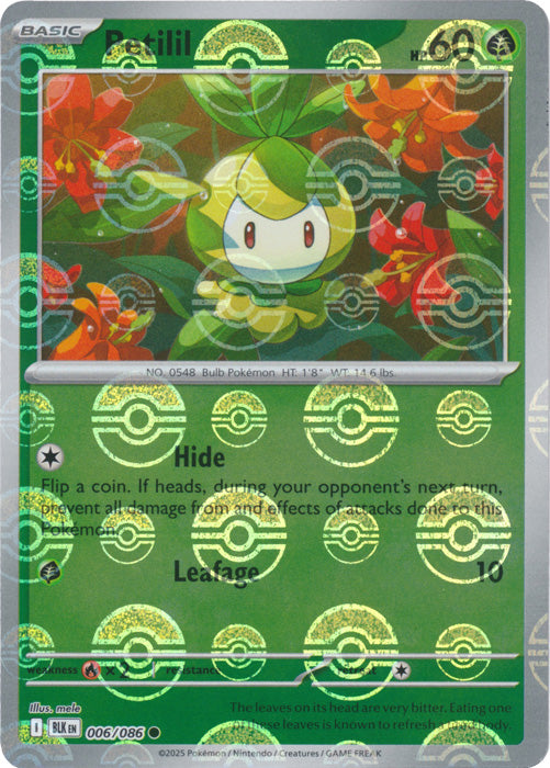 Petilil : BLACK BOLT (Pokeball Reverse holo) - 006/086