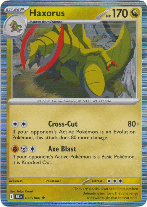 Haxorus : BLACK BOLT (Holo) - 070/086