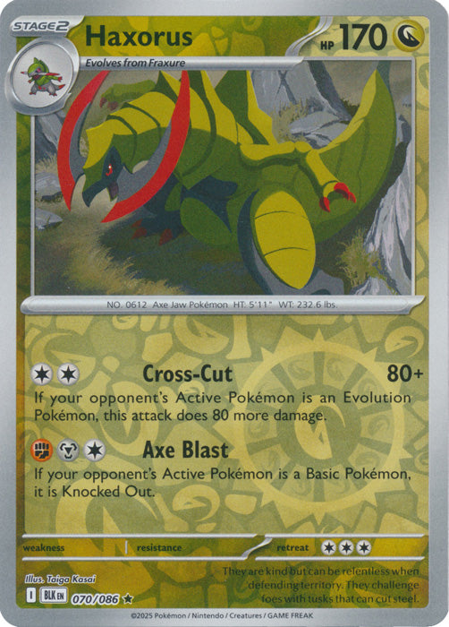Haxorus : BLACK BOLT (Reverse holo) - 070/086