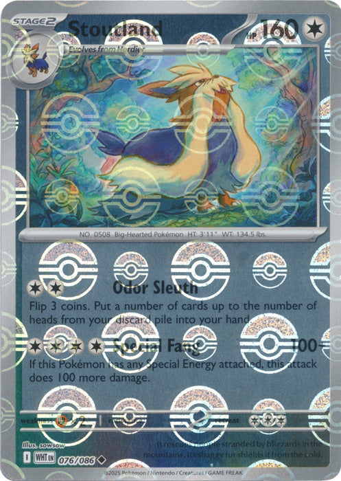 Stoutland : WHITE FLARE (Pokeball Reverse holo) - 076/086