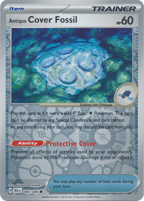 Antique Cover Fossil : BLACK BOLT (Reverse holo) - 080/086