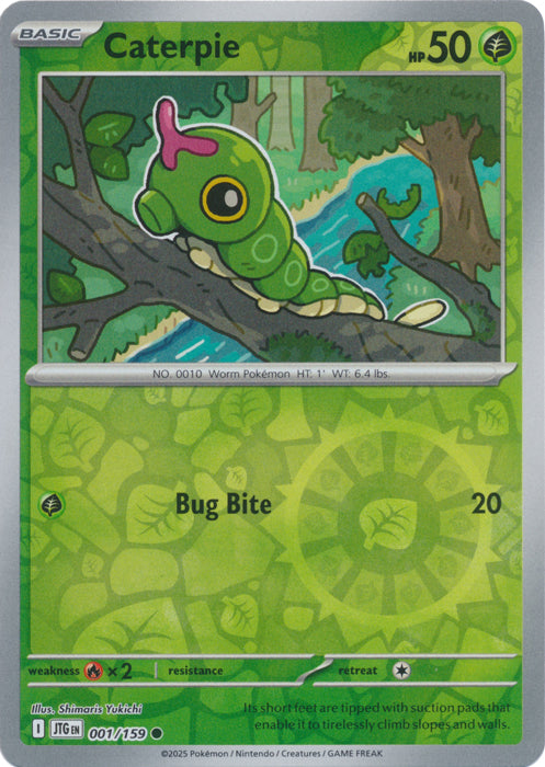 Caterpie : JOURNEY TOGETHER (Reverse holo) - 001/159
