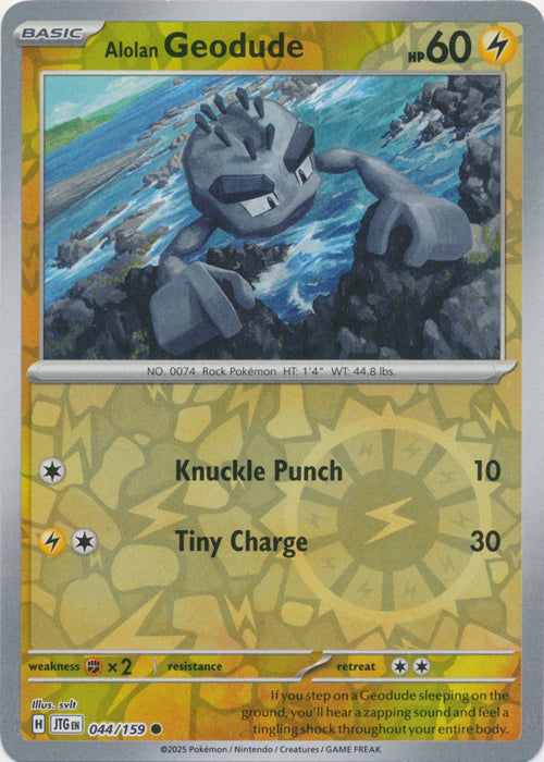 Alolan Geodude : JOURNEY TOGETHER (Reverse holo) - 044/159