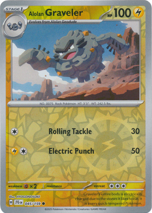 Alolan Graveler : JOURNEY TOGETHER (Reverse holo) - 045/159