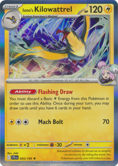 Iono's Kilowattrel : JOURNEY TOGETHER (Holo) - 055/159