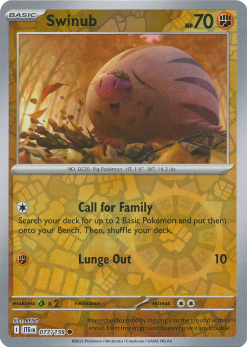 Swinub : JOURNEY TOGETHER (Reverse holo) - 077/159