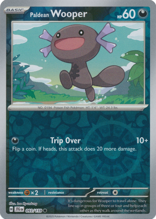 Paldean Wooper : JOURNEY TOGETHER (Reverse holo) - 093/159
