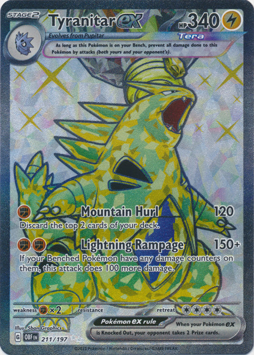 Tyranitar ex : OBSIDIAN FLAMES - 211/197