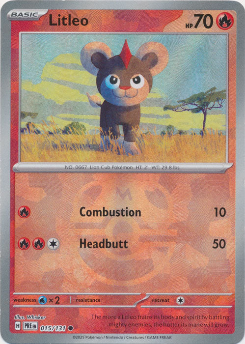 Litleo : PRISMATIC EVOLUTIONS (Masterball Reverse holo) - 015/131